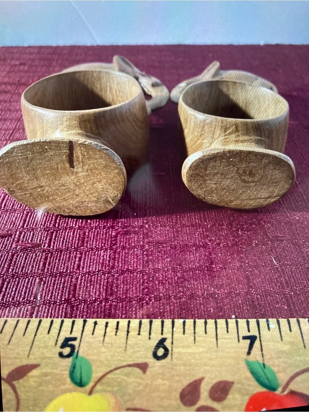 Wooden Safari Elephant Napkin Rings - Hand Carved Brown